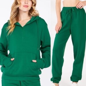 Rosio Green Track Pants & Joggers